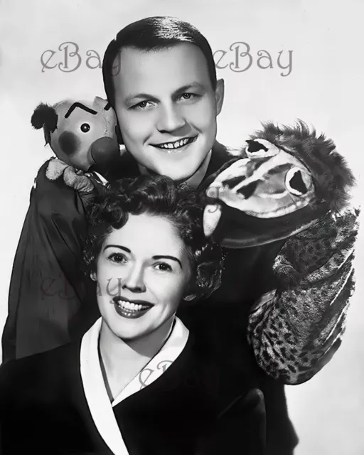 Burr Tillstrom, Fran Allison, Kukla Fran, and Ollie  8X10 Photo Reprint