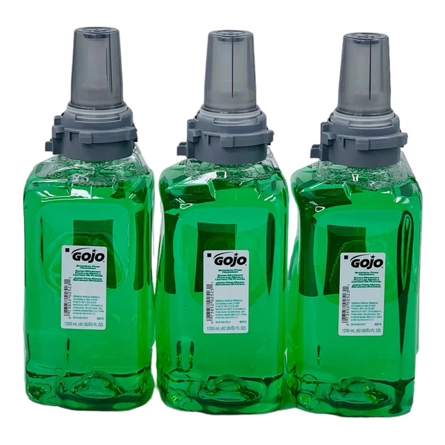 3 Refills GOJO Botanical Foam Handwash 1250 mL Refill ADX-12 Dispenser Exp 07/25