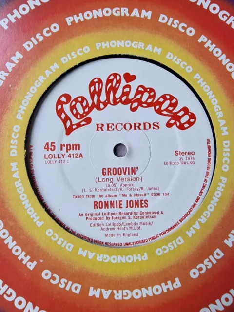 Groovin' - Ronnie Jones 12" Vinyl Record (UK, 1978, Soul/Funk)