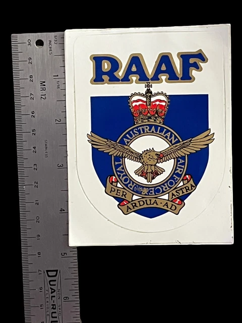 GOLD RAAF ROYAL AUSTRALIAN AIR FORCE Sticker Motto Per Ardua Ad Astra ...