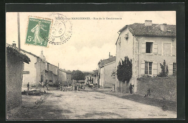 CPA Billy.sous.Mangiennes, Rue de la Gendaermerie 1907