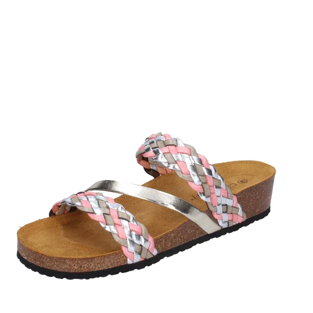 Chaussures pour Femmes CINZIA SOFT 40 Ue Sandales Rose Cuir Argenté BD346-40