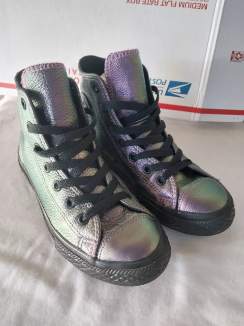 Converse Ctas High Top Leather Unisex Youth  Multi-Color Sneakers Size 2