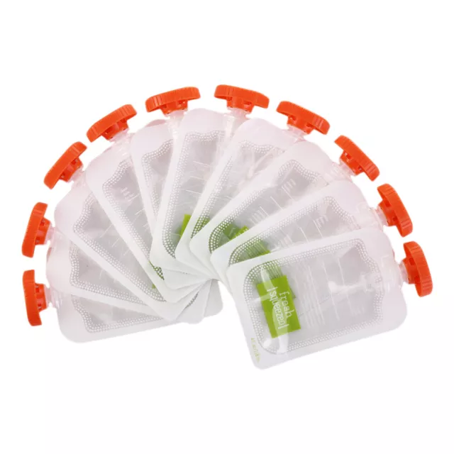 10Pcs Reusable Food Pouches Squeeze Baby Storage Bag Pouch Yogurt Container