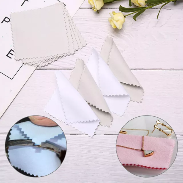 50 PCS Silver Polishing Cloth Cleaner Jewelry Cleaning Cloth Anti-Tarnish T-EL