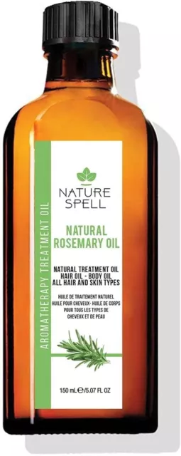 Nature Spell Rosemary Oil for Hair Growth & Skin 150ml | Natural Pure Vegan | UK