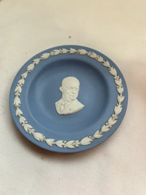 Wedgwood England Japerware Dwight Eisenhower Dish Pale Blue 4.5" Plate