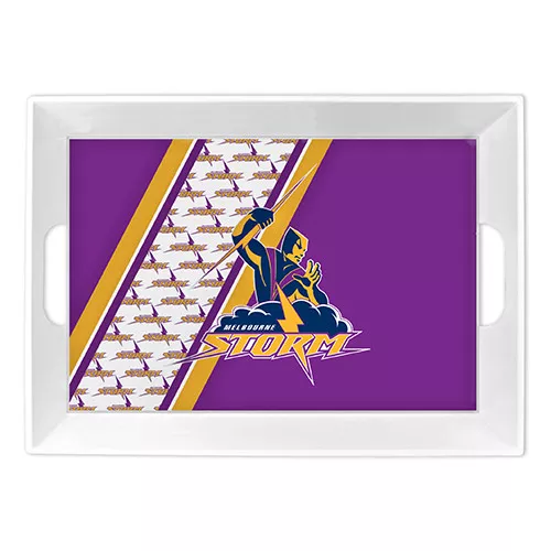 Melbourne Storm NRL Melamine Breakfast Serving Tray Food Drink Party Bar Gift