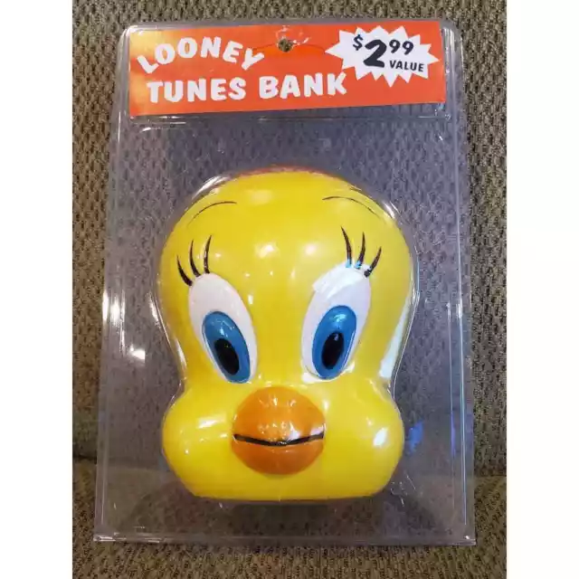 Rare Vintage 1997 Looney Tunes Warner Bros Tweety Bird Bank In Package