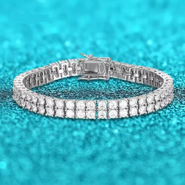 11.6ct Diamond Stud White Gold Bracelet Lab-Created Engagement Jewellery