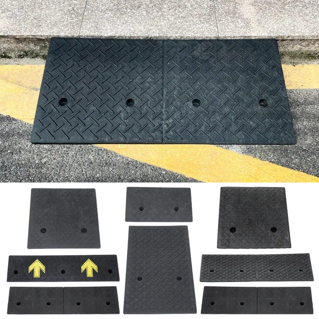 Donut Ramp 1/2PCS KERB RAMP Curb Ramps Heavy Duty Driveway Threshold Ramps Rubber ...