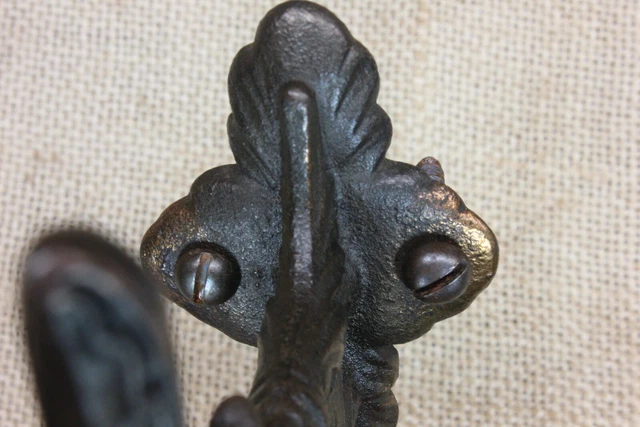Coat Hook Clothes Tree Bath Robe Hanger Mirror Old 1900’s Rustic Copper Vintage 3
