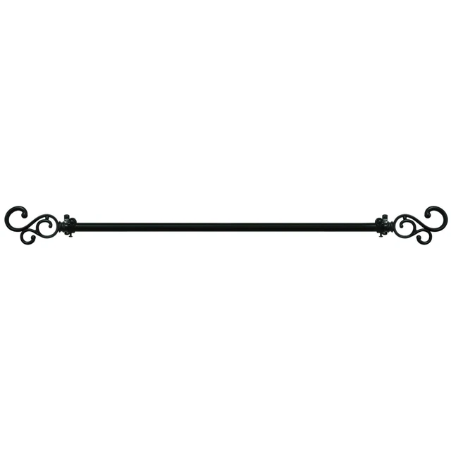 Achim Buono II Decorative Rod and Finial Medley - 66 - 120 Black 66 - 120 inches