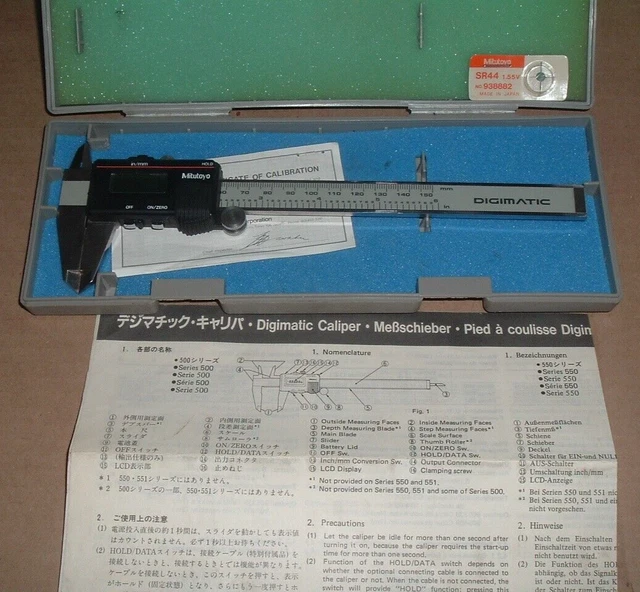 MITUTOYO DIGIMATIC CALIPER 500351 CD6" P with Case Made in Japan 65.