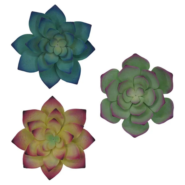 3D Eisen Blume Wandkunst Dekor Garten Esszimmer Schlafzimmer Hängende