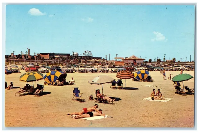 c1950 Stewart Beach Playground Of The South Sun Bath Galveston Texas TX Postcard