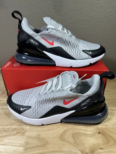 Nike Air Max 270 GS Grey Fog/Siren Red/Black/White Sz 6.5Y Wmns 8 DV3482-001