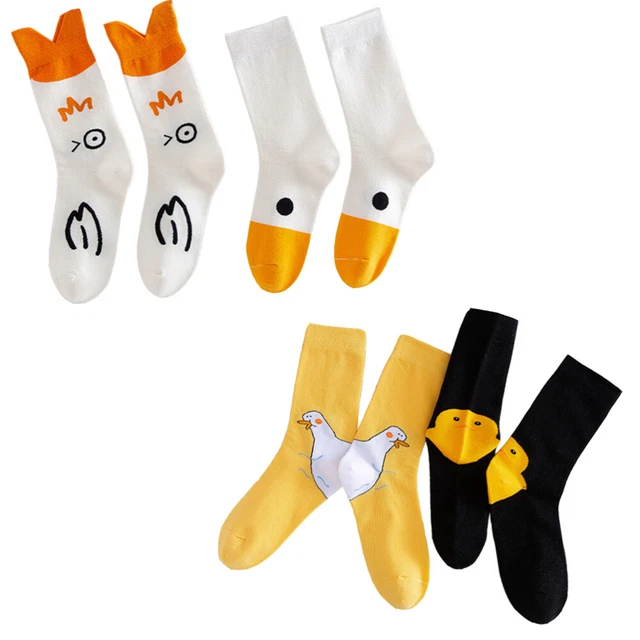 Calze divertenti da donna con tubo medio calze di cotone calze selvagge 4 paia