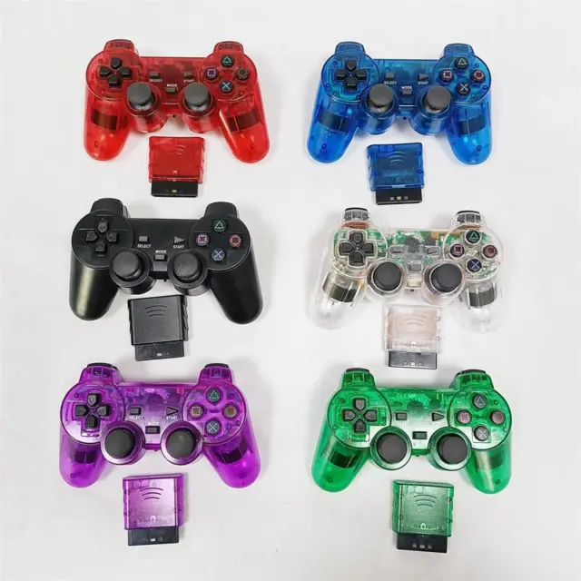 Wireless Game Controller Dual Vibration Gamepad For PlayStation2 PS2 TV Box AU