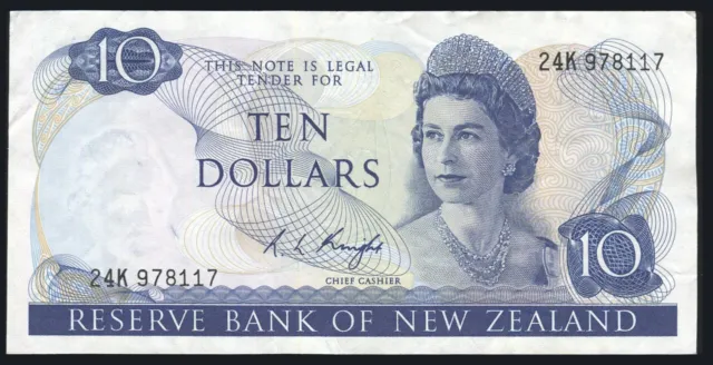 New Zealand - $10 - Knight - 24K 978117 - Fine