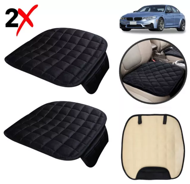 1/2X Universal Car Front Row Seat Cover Pad Plush Lattice Protector Cushions Mat