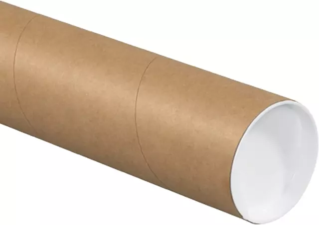 Shipping Tubes 4"L X 36"W, 12-Pack | Heavy Duty Cardboard Mailing Tube for Packi