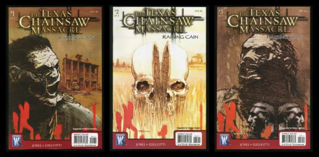 Texas Chainsaw Massacre Raising Cain Comic Set 1-2-3 Lot Based on Horror Movie