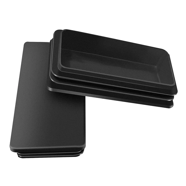 Set of 8, 2x 4"OD Rectangular Furniture Chair Leg NonSlip Plastic Tubing End Cap