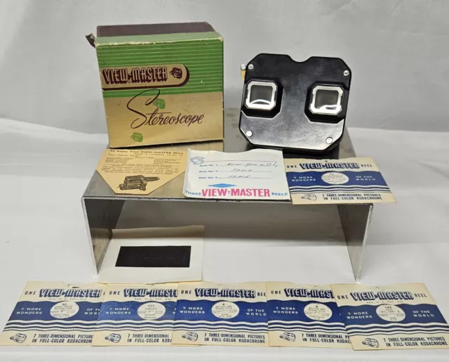 Sawyer's View Master Stereoscope Vintage 1950’s with Original Box and 7 Reels