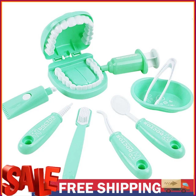 DENTIST KIT PRETEND Play Doctor Playset for Toddlers 9pcs Ages 3