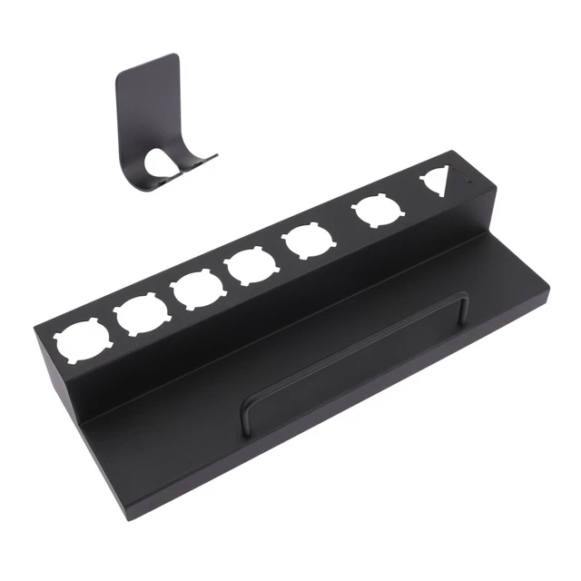 Montaje en pared Curling Iron Rack Curling Iron Support para salón en casa (negro)