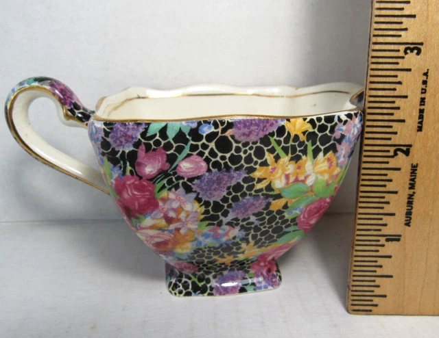Vtg Royal Winton Grimwades HAZEL Chintz Floral Creamer & Open Sugar Bowl England 3