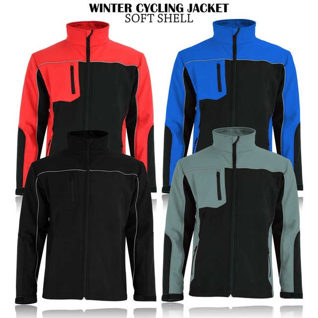 Men's Soft Shell Fleece Lined Jackets Waterproof Outdoor Work Windproof Jacket