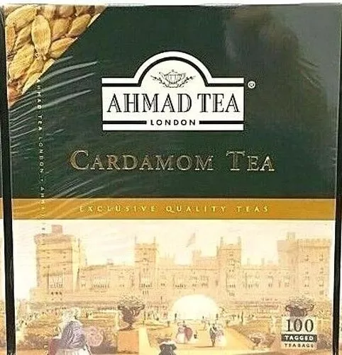 6 Confezioni Cardamomo Tea Tè Nero Con 600 Sacchetto 6 X 200 G Tee AHMAD