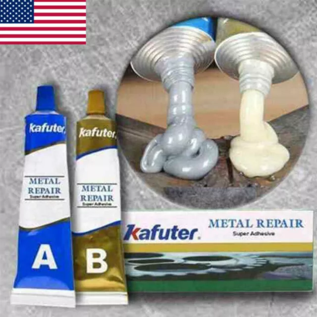 Industrial Heat Resistance Cold Weld Metal Repair Paste A & B Adhesive Gel US