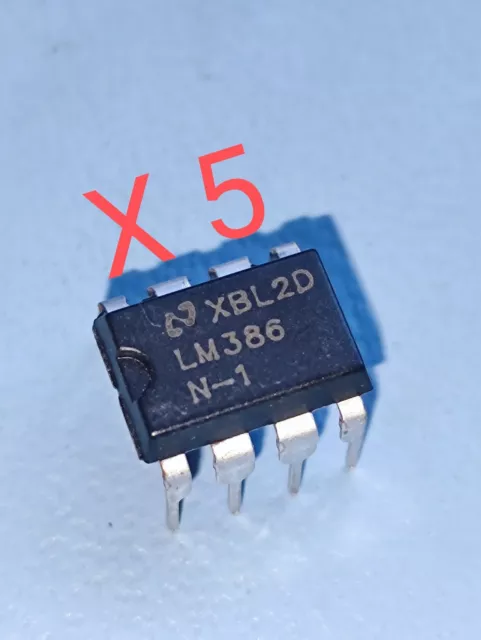 5 x LM386 Audio Amplifier IC LM386N DIP/DIL8