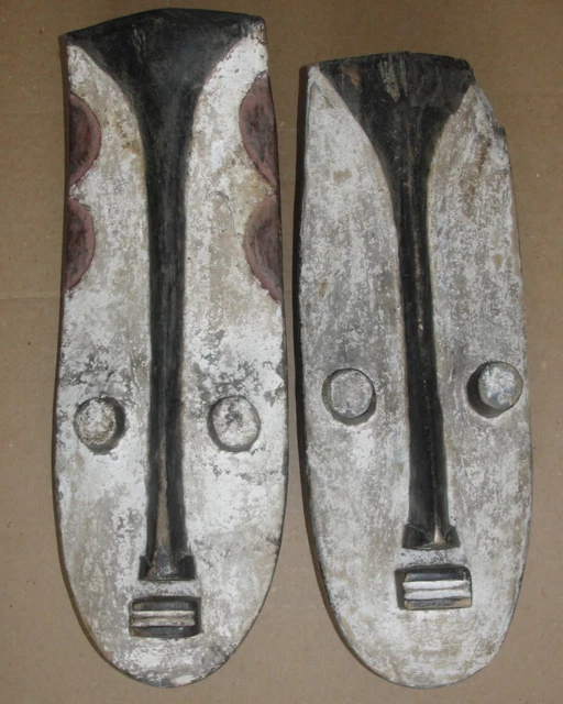 2 Old African Dan Gere Tribal Mask Grebo Kran Wee Wi  Art Baule Kwele Gabon 2