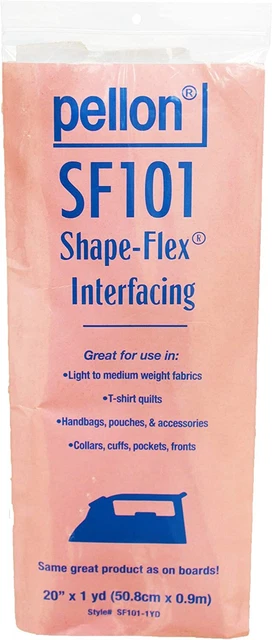Tejido fusible Pellon Shape Flex algodón 20 in x 1 yarda, estilo # SF101 paquete de 3