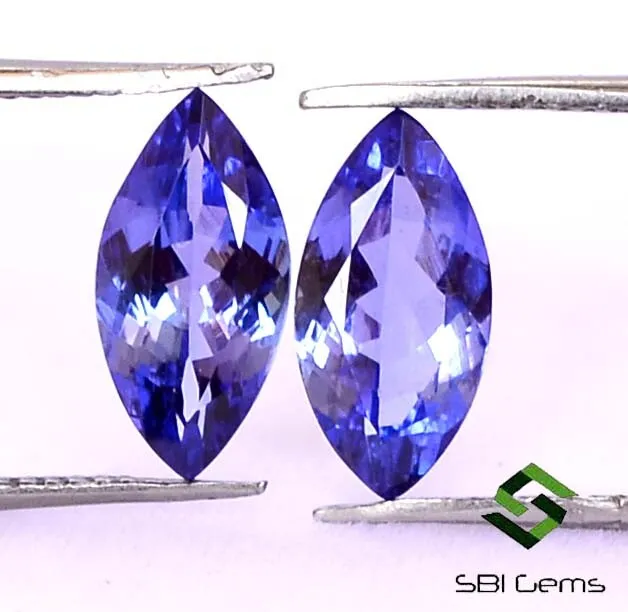 2.20 CTS Certified Natural Tanzanite Marquise Cut 10x5 mm Calibrated Loose Gems
