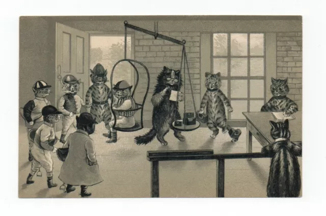 illustrateur LOUIS WAIN . Chats humanisés .