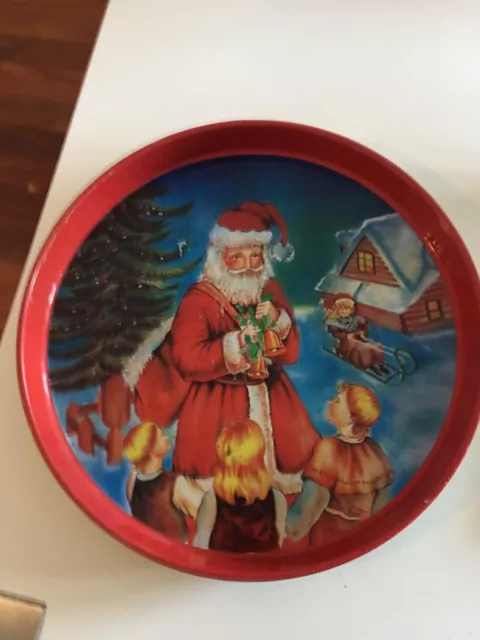 Xmas Santa Collectable Tin Serving Tray