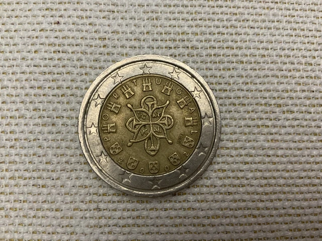 pièce 2 euro rare portugal 2002