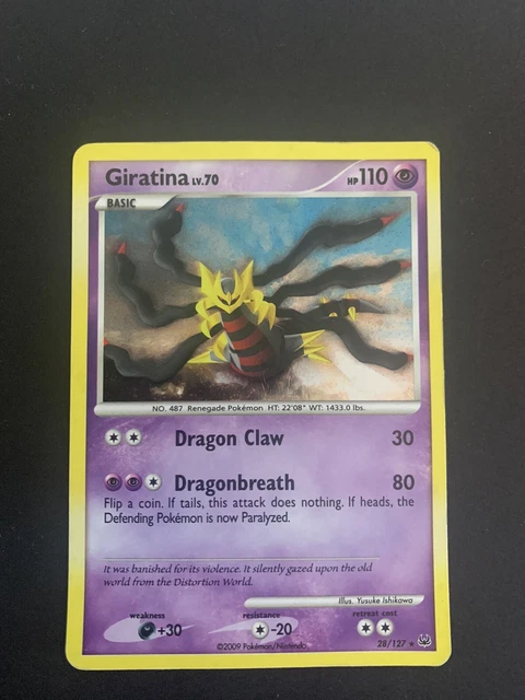 2009 POKEMON Card GIRATINA 27/127 PLATINUM- RARE Nonholo - NM/MINT