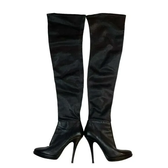 Vera Wang Lavender Thigh High Boots Black