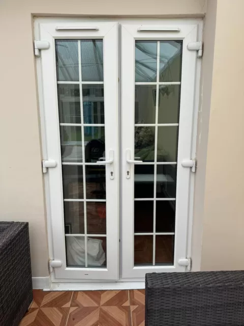 french doors white upvc