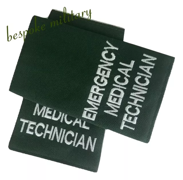 Emergency Medical Technician Epaulettes/Sliders  - Medical/First Aid/Emt (New)