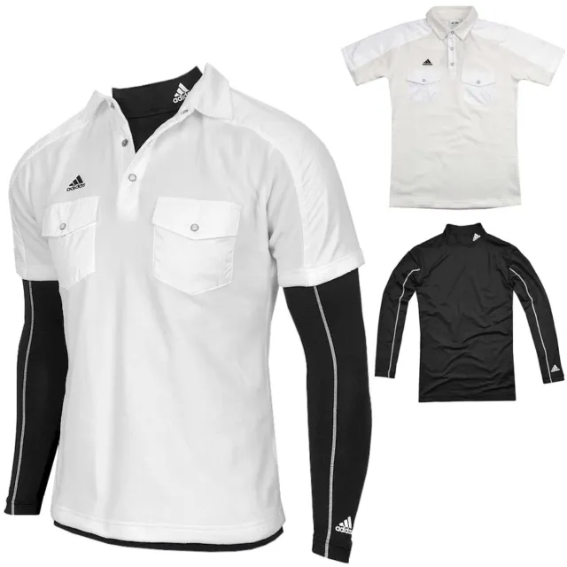 Adidas Golf 2in1 Herren Polo Shirt+Rolli Longsleeve Sport Warm weiß/schwarz S M