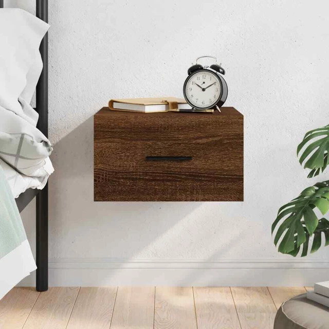 Armadio comodino da parete rovere marrone 35x35x20 cm