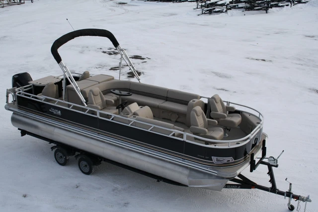 Triple tube-New 24 ft pontoon boat with 225 hp and trailer--Black or Blue