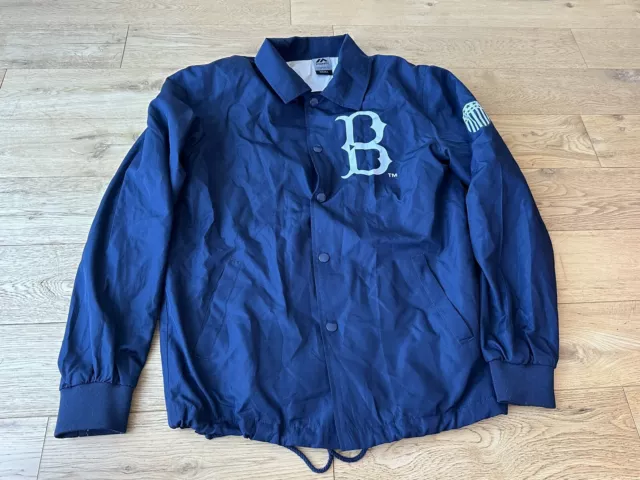 MAJESTIC LOS ANGELES Dodgers Jacket Boys Size 8 Blue Full Zip Dugout Therma  Base $60.00 - PicClick